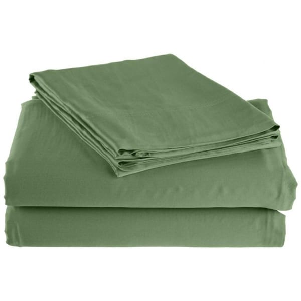 Impressions By Luxor Treasures Rayon from Bamboo 300 Thread Count Solid Sheet Set California King-Sage B300CKSH SLSG - main